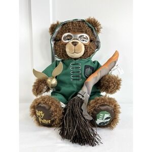 New Build-A-Bear Harry Potter Slytherin Quidditch Bear Outfit Broomstick Snitch